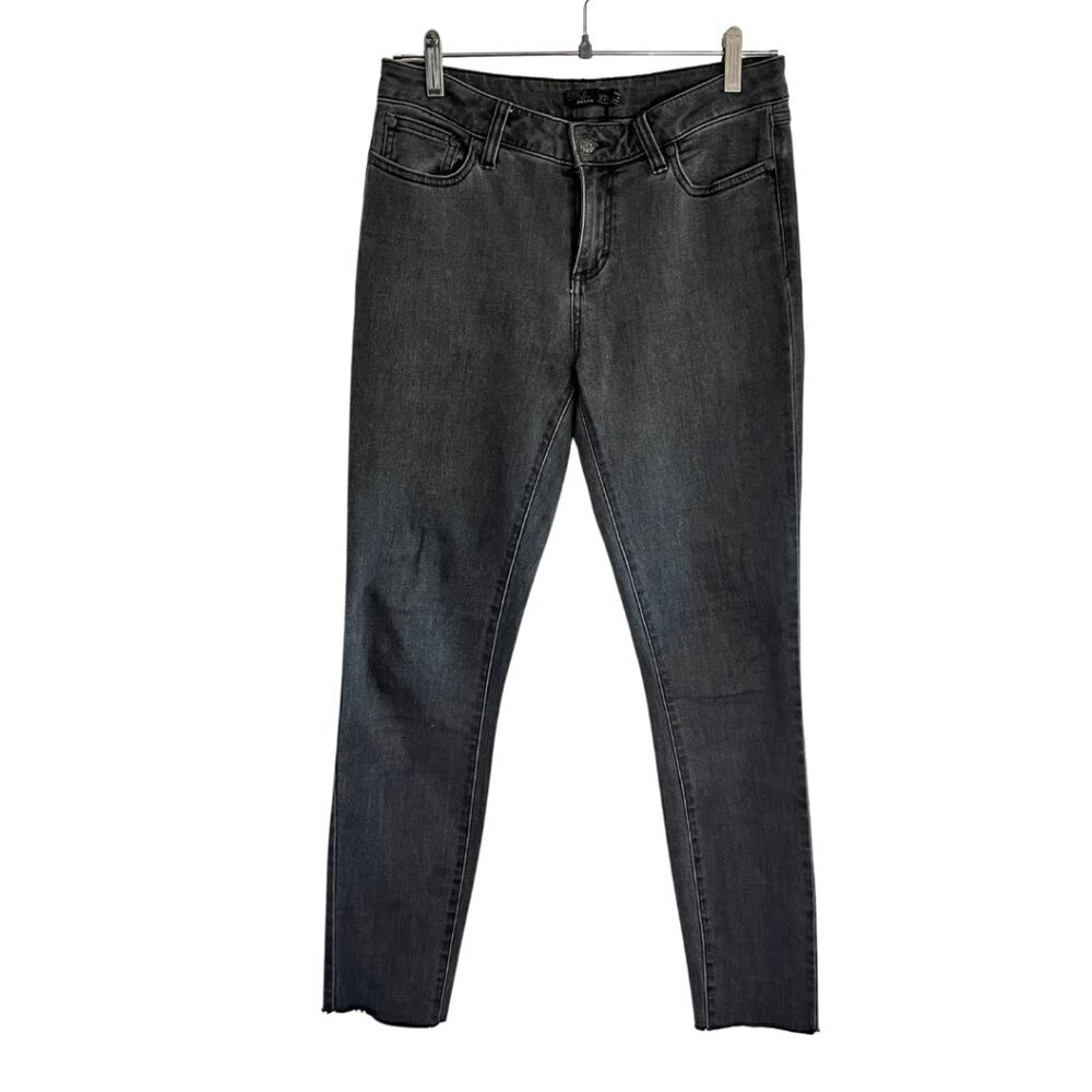 Prana Womens Gray Denim London Skinny Jeans Organic Cotton Stretch Mid Rise